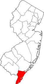 Cape May County NJ Wildlife Removal Service Area Map